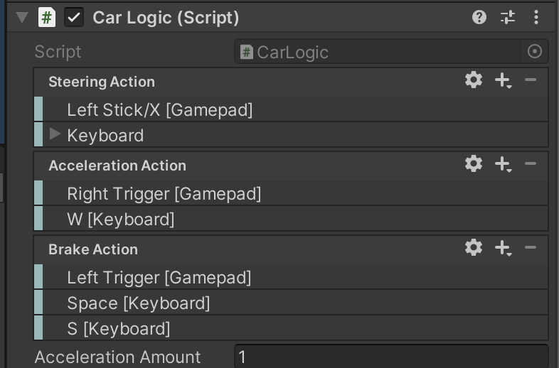 show the input events, with gamepad