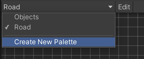 show creation of new palette
